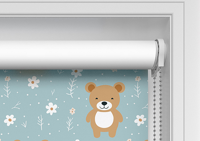 Teddy Trails, Baby Blue - Twist&Fit Roller Blind - Image 10